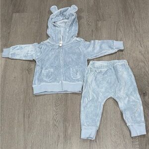 Carters Baby Bear Blue Terry Sweatsuit Jogger Set